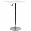 Flash Furniture 23.75SQ Wood ADJ Table, White, 23.75" Square