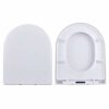 Toilet Seat, D Shape Soft Close Toilet Seat,Universal Heavy Duty Strong and Robust with Dual Fixing – Easy Clean and Removable Lid,Antibacterial