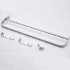 XHALERY Bathroom Towel Bar Bathroom Towel Rack Two Rod Towel Bar Kitchen Rag Storage Shelf Shower Rack - Silver Tower Hanger/80Cm