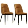 dining chair Kitchen Dining Room Furniture Chairs Faux Matte PU Leather Dining Chairs Set Of 2 Kitchen Living Room Accent Chairs with Upholstered