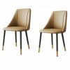 dining chair Kitchen Dining Room Furniture Chairs Dining Chairs Water Proof PU Leather Dining Chair With Metal Legs And Backrest Kitchen Living R