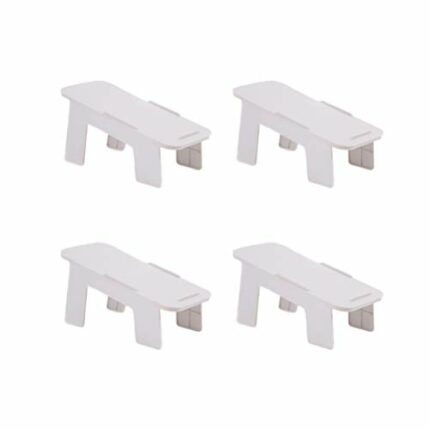 Milisten Closet Shoe Organizer 4pcs Shoe Stacker Slots Space Saver Double Deck Shoe Rack for Closet Organization Shoes Holder for Home Storage Wh