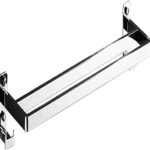 Bathroom Towel Rack Double Rod 304 Stainless Steel Towel Shelf Wall Mounted Thick Towel Rail Extension Bathroom Pendant Chrome Bath Towel Shelves