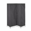 Relaxdays Corner Canvas Wardrobe, 8 Tiers, 2 Clothes Rails, Plug-in System, 169 x 100 x 83 cm, Fabric, Steel, Plastic, Pack of 1