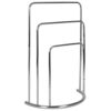 Bath Vida 3-Tier Bathroom Rack Free Floor Standing Curved Towel Holder, Metal, Chrome