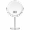 MIYADIVA 20X Magnifying makeup mirror, Double Sided 1X & 20X magnifying mirror on stand, Magnifying mirror 20x, Tabletop Magnified Vanity Mirror