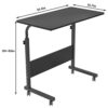 DlandHome Mobile Side Table 31.4 Inches w/Wheels Adjustable Movable Portable Laptop Computer Stand for Bed Sofa, Black, 05-1