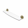 Allied Brass R-33/18-BBR R 33 Regal Collection Inch Glass Shelf, 18 Inch, Brushed Bronze