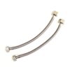 1/2" x 3/4" BSP 500mm Long Flexible Braided Hose Bath Tap Flex Connector