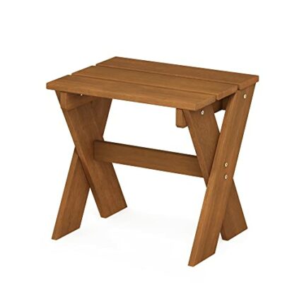 Furinno Side Table Flower Stand, Meranti Wood, Natural, 45.2 (W) x 43.9 (H) x 35.1 (D) cm
