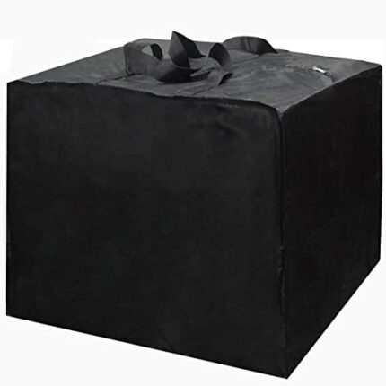 PATIO PLUS Garden Cushion Storage Bag, Waterproof, Anti-UV, Heavy Duty Rip Proof 420D Oxford Fabric 80x80x60cm Black