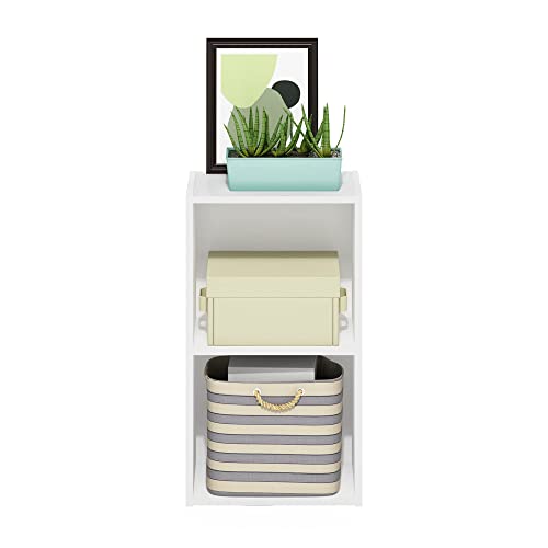 Furinno Luder Bookcase/Book/Storage, 2-Tier, White