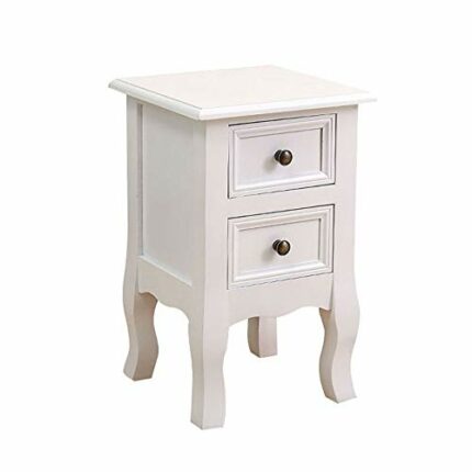 SDFGH Nightstand Drawer Organizer Storage Cabinet Bedside Table Bedroom Furniture Woode Nordic White Bedside Table Solid Wood