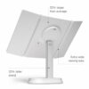 Fancii Large Makeup Mirror with Natural LED Lights, Lighted Trifold Vanity Mirror with 5x & 7x Magnifications - Dimmable Lights, Touch Screen, Co