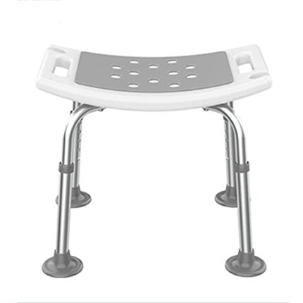 WANGZI Elderly Non-Slip Bath Stool Elderly Disabled Pregnant Woman Bath Chair Adjustable Aluminum Alloy Shower Chair,Grey