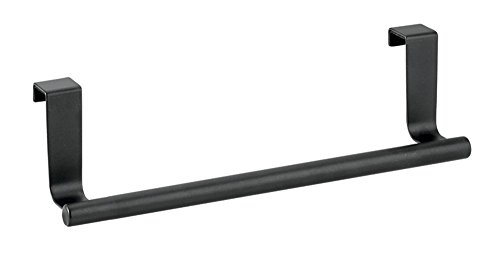 mDesign Kitchen Towel Holder for Kitchen Cabinets - Length: 23 cm - Tea Towel Holder - Kitchen Towel Rail - Matte Black
