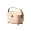 Les-Theresa Medicine Storage Box, Plastic Oval First Aid Box, Double Layers Multi Grid Large Capacity Medical Organizer, Emergency Bins for Home,