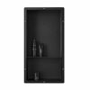 Bernkot Stainless Steel Shower Niche Matte Black 24" X 12" No Tile Needed Wall Niche Rimless Double Recessed Shower Shelves for Bathroom Flush-Mo