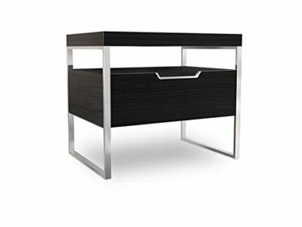 Vant Wooden Night Stand - Black Silver
