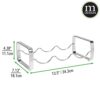 mDesign Set of 2 Wine Rack – Stackable Metal Wine Shelf for up to 3 Bottles – Convenient Shelf for Wine Bottles and More – Graphite Grey