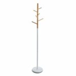 Versa Malmö Floorstanding Coat Rack ideal for hallway or entryway, with 6 Clothes or Bag Hooks or Hangers for the Hallway, Measurements (H x L x