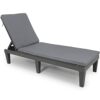 YITAHOME Resin Recliner Sun lounger, Durable Outdoor Sun Bed Chair with Adjustable Backrest, Waterproof & Weather Resistant for Garden/Patio/Beac