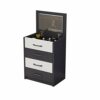 DINGZZ Multi-function Makeup Table Nordic Dressing Table Storage with Drawer Cabinet Bedroom White Black with Small (Color : D)