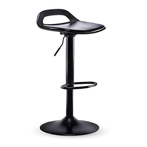 LUKEO Hydraulic Bar Stool Dining Chairs with Backrest 360° Swivel Adjustable Height PU Upholstered Seat Assembled Pub Home