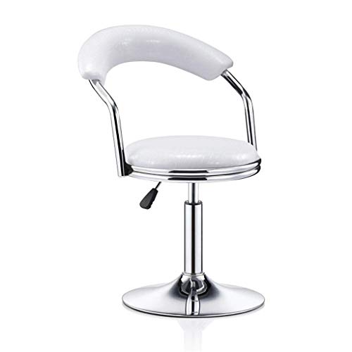 LUKEO Solid Wood Bar Chair Household High Stool Reception Chair Simplicity Bar Nordic Barstool Backrest Stool Coffee Chair (Color : Argento)