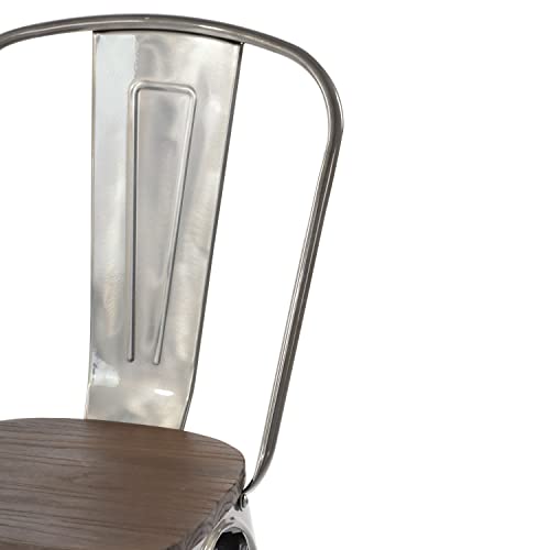 FurnitureR Dining Chair, Metal, Coffee