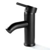 Solepearl Basin Tap Mixer Bathroom Solid Brass Hot and Cold Basin Mixer Tap Bathroom Sink, Modern Single Lever Bathroom Sink Tap with UK Standard