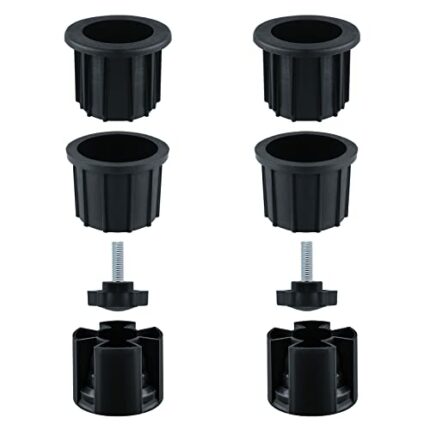 AIEX Patio Umbrella Stand Parts Replacement Kit Including 4pcs Umbrella Base Pipe Sleeves in 2 Diameters 2pcs Oblique Mouth PVC Pipe Sleeves 2pcs