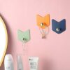 FANTESI 4PCS Self Adhesive Hooks Heavy Duty Hanger Sticky Wall Hooks, Adhesive Door Hooks, Coat Hooks, Anti-Rust Waterproof Sticky Hooks, Towel H