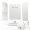 EASEHOLD Lighted Makeup Mirror with 1X/2X/3X Magnification, 60 LEDs, 3-Color Lighting Modes, Stepless Dimming, 2000 mAh Rechargeable Battery, for