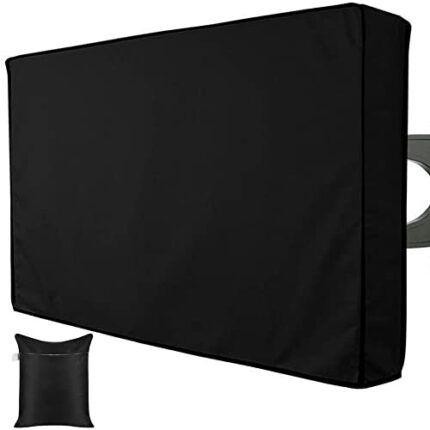 Outdoor TV Monitor Cover Skyour Heavy duty 600D Oxford Waterproof Dustproof Anti UV Durable Patio Outside Television Cover TV Screen Full Protect