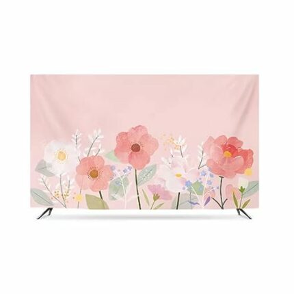 Qvo Sunflower Picture TV Cover Wall Hanging/Curved Screen/LCD TV Dust Cover 32/55/85in Living Room And Bedroom Decoration,Home Accessories(Size:8