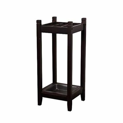 WALNUTA Natural wood Umbrella Stand Rack Canes Alpenstock Holder for Home Office,28×28×60 cm