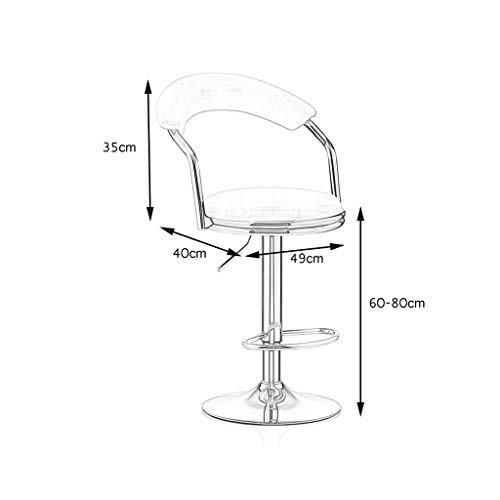 LUKEO Solid Wood Bar Chair Household High Stool Reception Chair Simplicity Bar Nordic Barstool Backrest Stool Coffee Chair (Color : Argento)