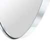 EGHOME Chrome Oval Recessed Bathroom Medicine Cabinet with Mirror Stainless Steel Metal Framed Oblong Pill Shaped Bathroom Cabinet with Mirror 16