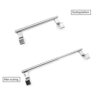 HIGOH Towel Racks, Towel Rail for Bathroom,5Pcs Stainless Steel Telesbath Towel Holder,Bathroom Towel Bar,Wall Mounted Towel Hanger,Single Hook D