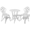 WODMB 3 Piece Garden Patio Bistro Table and Chairs, Cast Aluminum Garden Dining Set for Outdoor Patio Yard Porch Balconyb (Color : C, Size : One