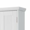 Teamson Home Wooden Bathroom Mirrored Wall Medicine Cabinet Storage with Mirror & Adjustable Shelves White EHF-F0008
