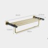 HIGOH Towel Racks,Bathroom Towel Rack Wall Mounted Towel Holder,Light Style Natural Marble Towel Rack,Bathroom Rack,Bathroom Hardware