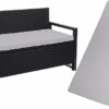 A ATH COLLECTION 100% Waterproof 2 3 4 Seater Indoor & Outdoor Bench Cushion Seat Pads for Lawn & Garden, Patio, Office, Coffee Shop with Removab