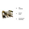 DS Wineware 12 Bottle 4X2 Traditional Wine Rack - Fully Assembled - FSC Certified Natural Pine