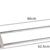 Towel Rack Double Towel Rail,Multi-Color Optional Punch-Free Easy To Install Bathroom Kitchen Rack Brown(Color:White)