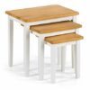 Julian Bowen Cleo Nest of Tables, Oak, Height: 46, Width: 48, Depth: 33cm