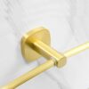 RAKUTE Towel Rings, Brushed Gold Aluminum Wall Mounted Towel Rack, Bathroom Towel Round Holder, No Punching Oval Towel Shelf Bathroom Ring
