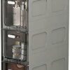 OPSREY Narrow Plastic Floor Bathroom Storage Cabinet Holder Organizer with Wheels, Multi-Purpose Storage Cabinet Unit for Living Room, Bedroom, K