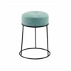 BHVXW Home Footrest, Round Metal Dressing Table Fashion Creative Simple Sofa Stool, Green